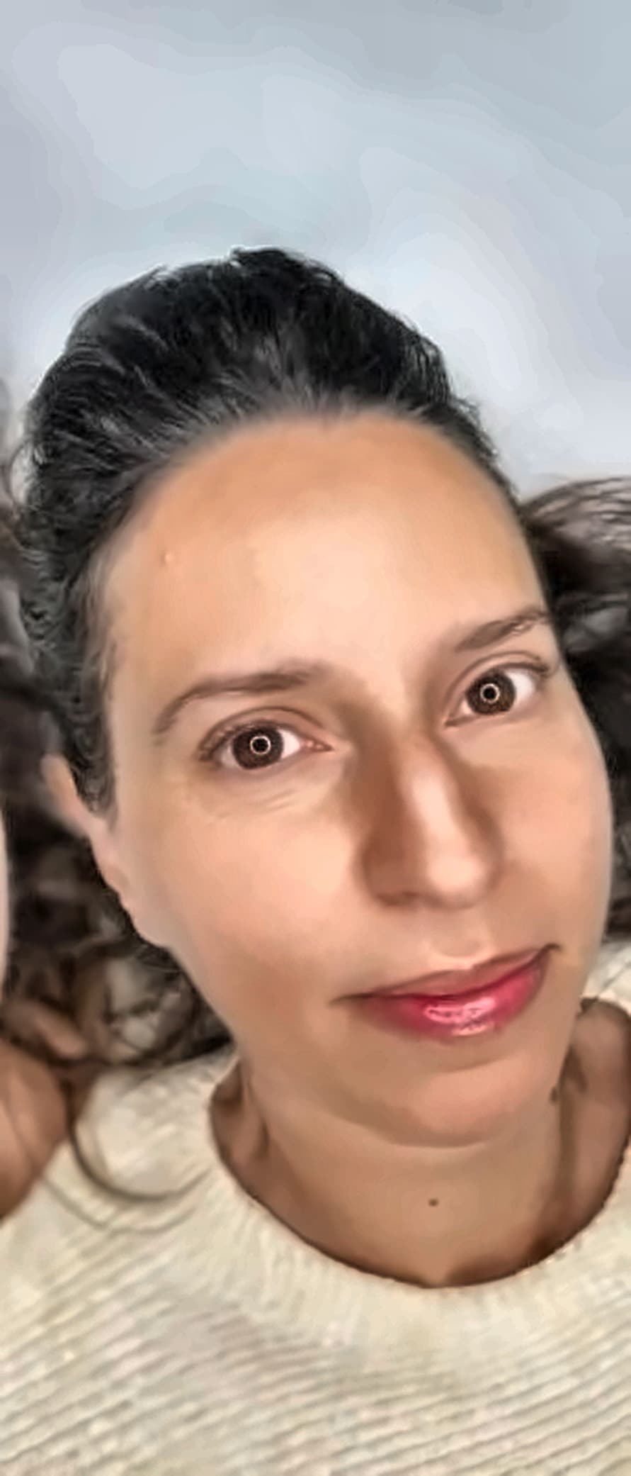 גבות לפני תיקון איפור קבוע